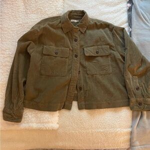 Faherty Green Lightweight Shirt Jacket Relaxed Fit